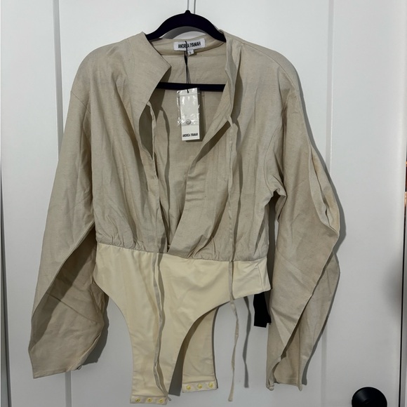 Andrea Iyamah Lino Body Suit and Corset Skirt - Picture 5 of 8